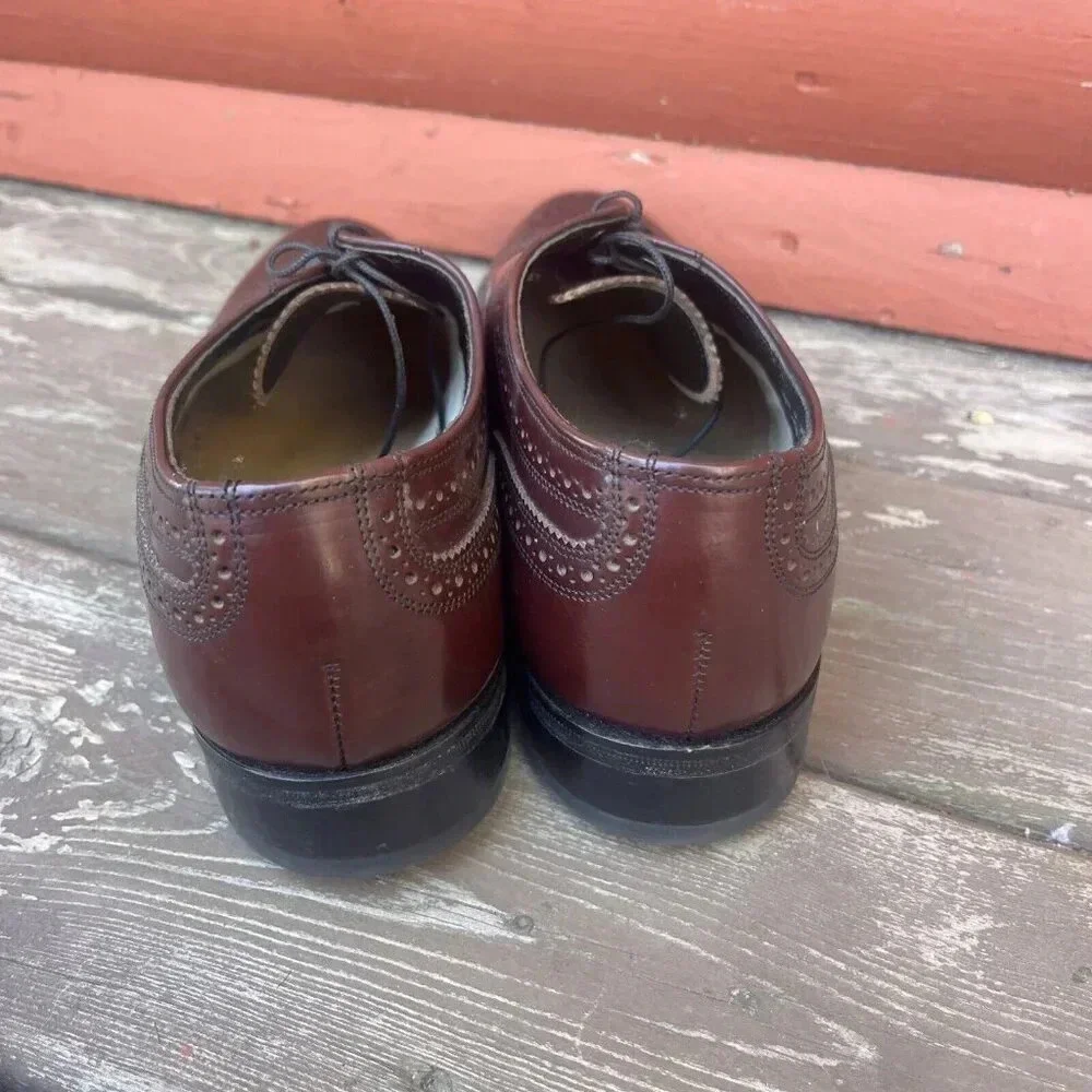 VTG FLORSHEIM The Worthmore Shoe Men's Burgundy Wing Tips Size 10 D India